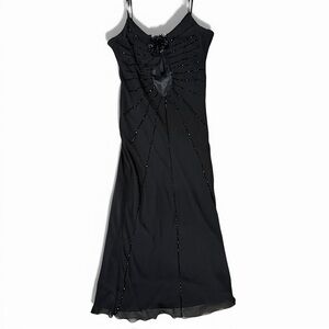 Oxmo Black Embellished Dress Vintage Size M